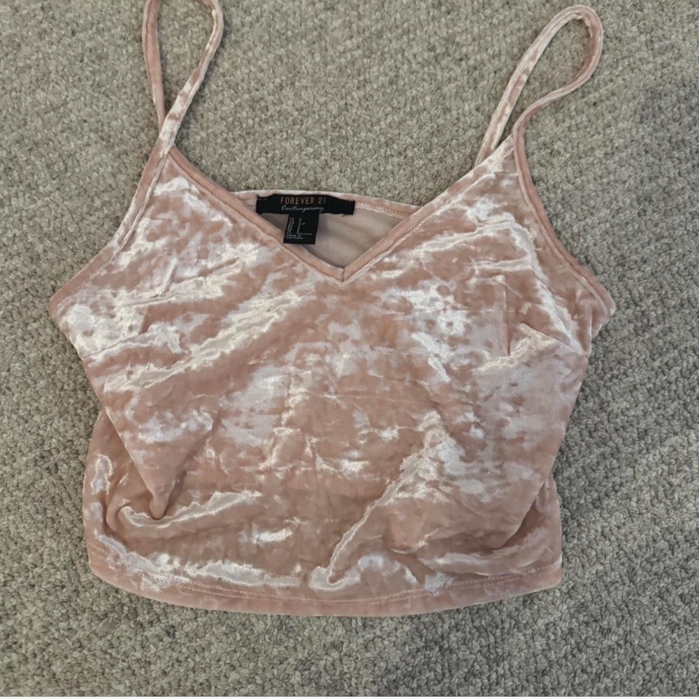 Forever 21 Pink Velvet Cami Top